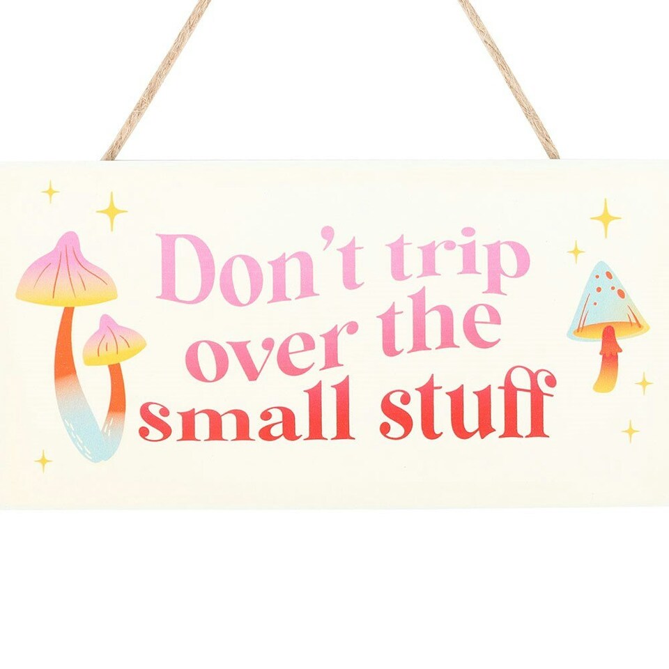 image 1 of Something Different Don´t Trip Over The Small Stuff Hanging Sign - White/Pink/Red - One Size