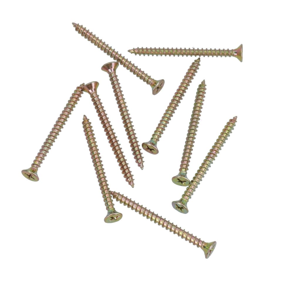 image 1 of 5 x 60mm Countersunk Screws And Wall Raw Plugs For Wood Concrete Brick 40pc