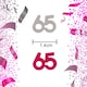 image 5 of 2 Packs of Pink & Silver 65th Confetti (14g)