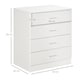 image 5 of HOMCOM Chest of Drawers, 4 Drawers Storage Cabinet with Metal Rails, Anti-Tip for Playroom, Nursery Room, Hallway, etc