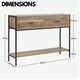 image 6 of Industrial Console Table With 2 Drawers & Storage Shelf Brown