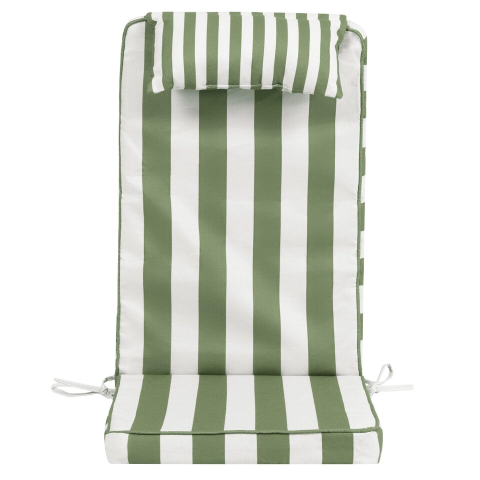 image 1 of High Back Seat Pad Deck Stripe, Cushion, Olive