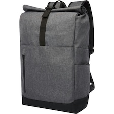 Avenue Hose 15.6" Roll Up Laptop Bag - Solid Black/Heather Grey - One Size