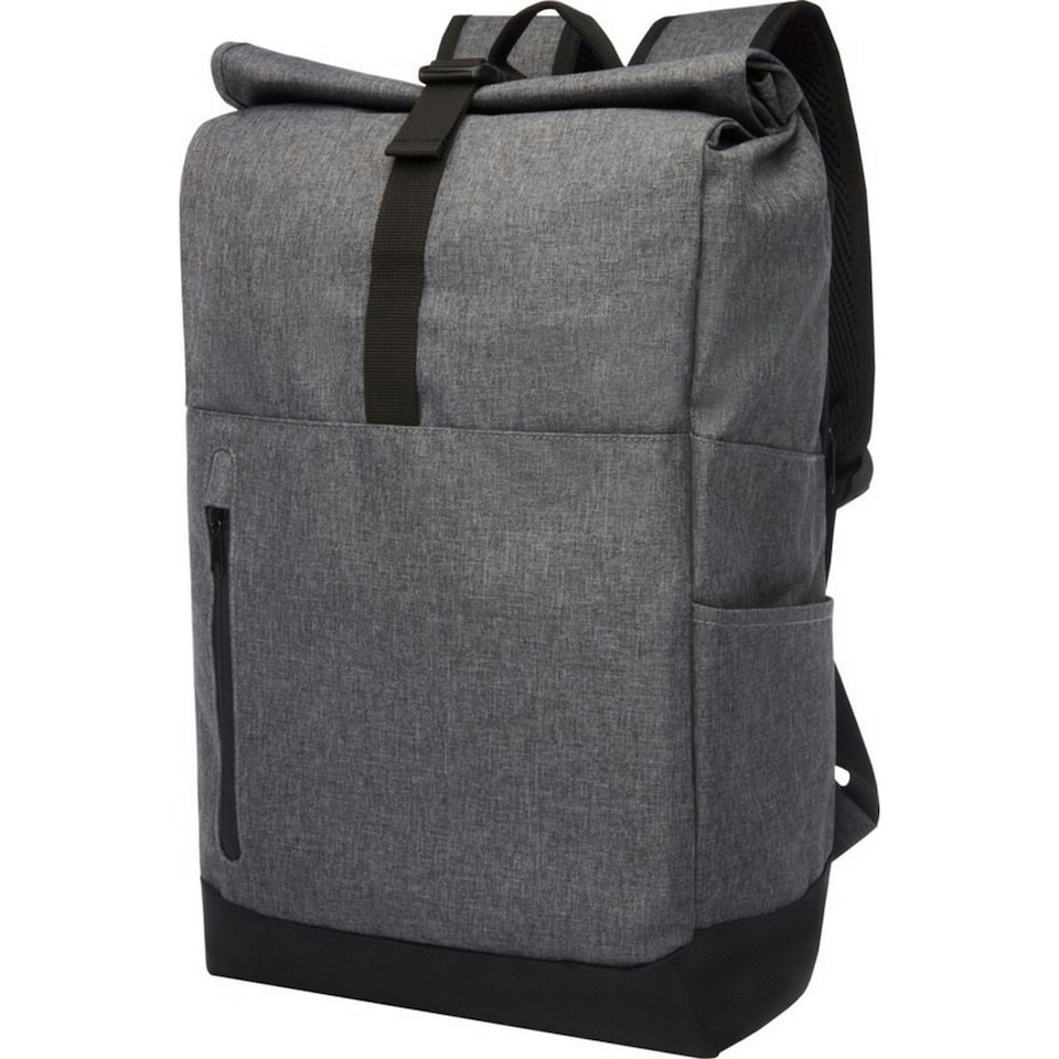 image 1 of Avenue Hose 15.6" Roll Up Laptop Bag - Solid Black/Heather Grey - One Size