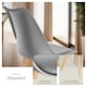 image 4 of Dining Chairs Frederikke - padded, ergonomic shape, wooden legs - Set of 8 Grey