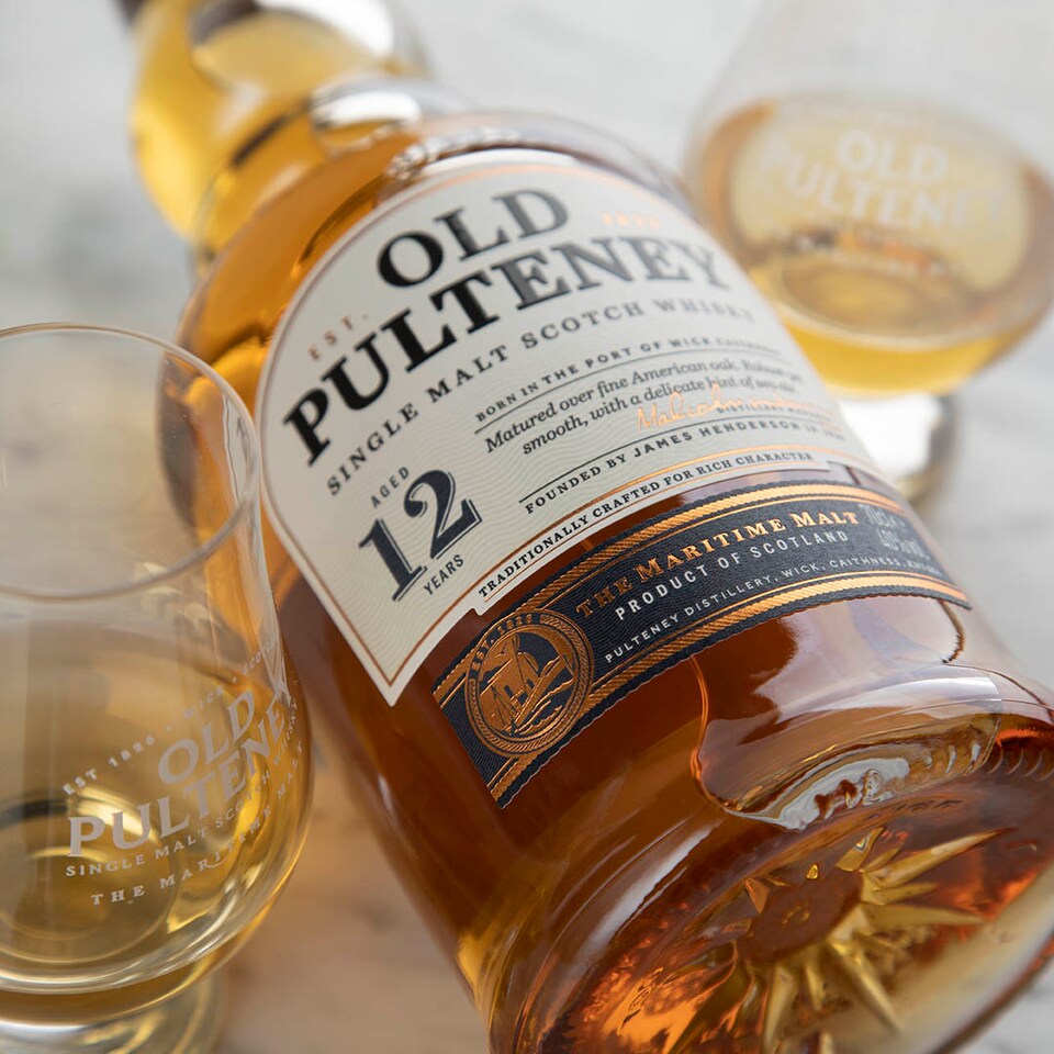 image 1 of Old Pulteney - Single Malt Scotch 12 year old Whisky (Includes Glencairn Glass)