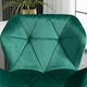 image 8 of HOMCOM Set Of 2 Luxurious Velvet-Touch Bar Stools Metal Frame Footrest Green