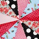 image 3 of Punk Vintage Pattern Party Bunting 10m with 20 Pennants