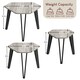 image 3 of Vida Designs Brooklyn Nest of Tables 3 Piece Set Nesting Sofa Bedside Side Table, Grey