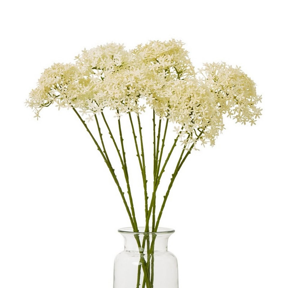 image 1 of Crown Hydrangea (Single Stem Flower) - Plastic - L15 x W18 x H71 cm - Cream