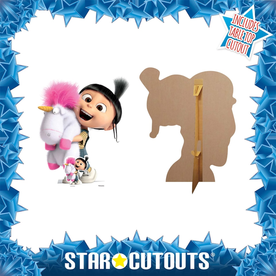 image 1 of Minions Agnes With Fluffy Unicorn Lifesize Cardboard Cutout - 118cm