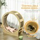 image 5 of PawHut Cat Treadmill with Brake, Scratching Pads for Indoor Cats, Oak Tone