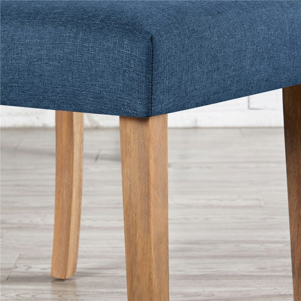 image 1 of Yaheetech Set of 2 Classic PU Leather Dining Chairs Blue