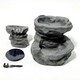 image 5 of Primrose Dornie Solar Powered Grey Stone Effect Water Feature with Planter 48cm
