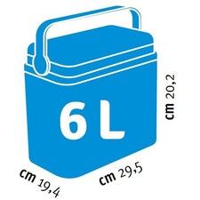 6L Cooler Box for Camping & Beach With Ice Packs | Multi | 1