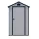 image 1 of 4 x 3 (1.34m x 1.04m) Single Door Apex Plastic Shed - Light Grey