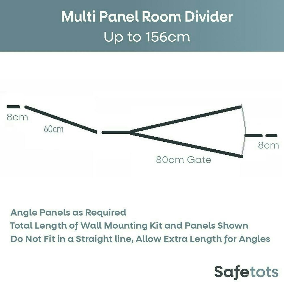 image 1 of Safetots Wooden Multi Panel Room Divider, up to 156cm, Natural Wood, 76cm Tall, Multi Panel Flexible Room Barrier, Room Divider with Door for Baby Cream | Natural