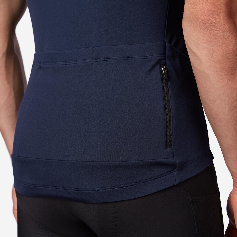 image 1 of Decathlon Men's road biking short-sleeved top - steel blue