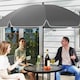 image 8 of Outsunny 6 Pieces Garden Furniture Set with Parasol, Folding Chairs, Cream 