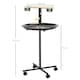 image 2 of PawHut Metal Bird Table Play Stand, Bird Feeder Station with Wheels Feeding Bowl