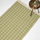 image 1 of Homescapes Lima Handwoven Green Cotton Textured Rug - 90 x 150 cm | Green | Ochre Green