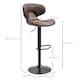 image 3 of HOMCOM Adjustable Swivel Bar Stools Set of 2 for Counter Bar, Brown