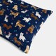 image 9 of OHS Dog Paw Print Soft Plush Plump Cosy Autumn Pumpkin Stripe Leopard Pet Bed Cushion, 80x60cm Brown | Natural - Autumnal | L