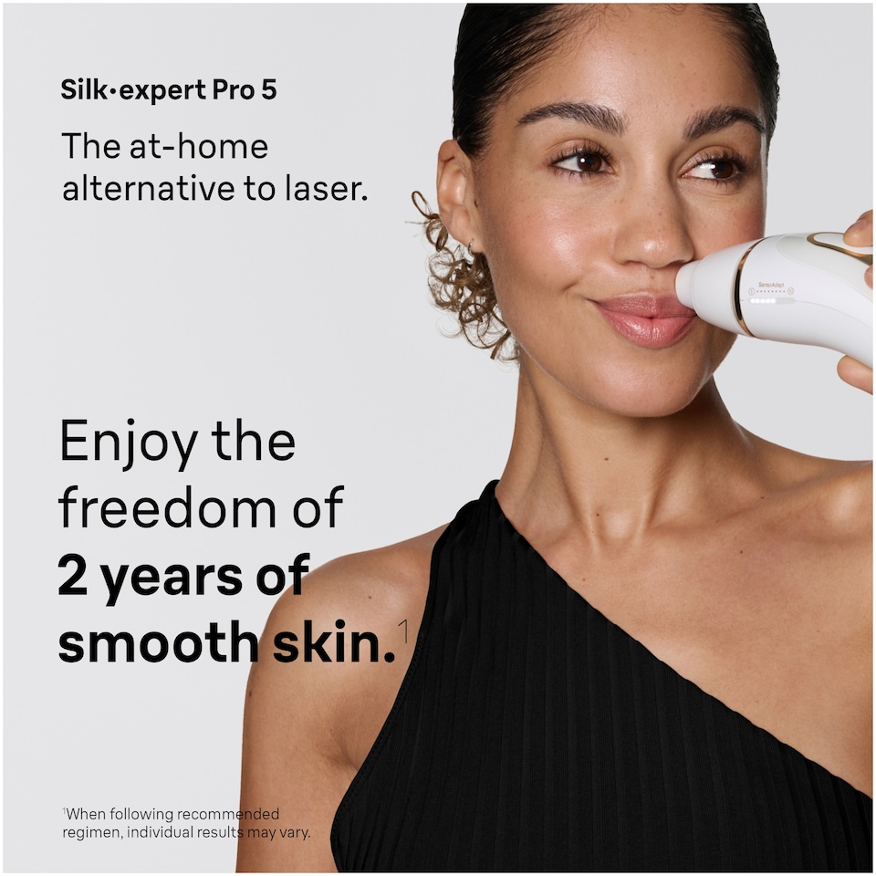 image 1 of Braun IPL Silk·expert Pro 5, At Home Hair Removal, 2 Attachment Heads, PL5221