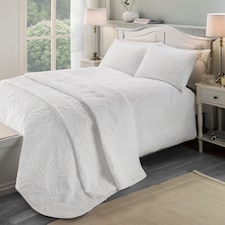 Serene Luana Duvet Cover Set White