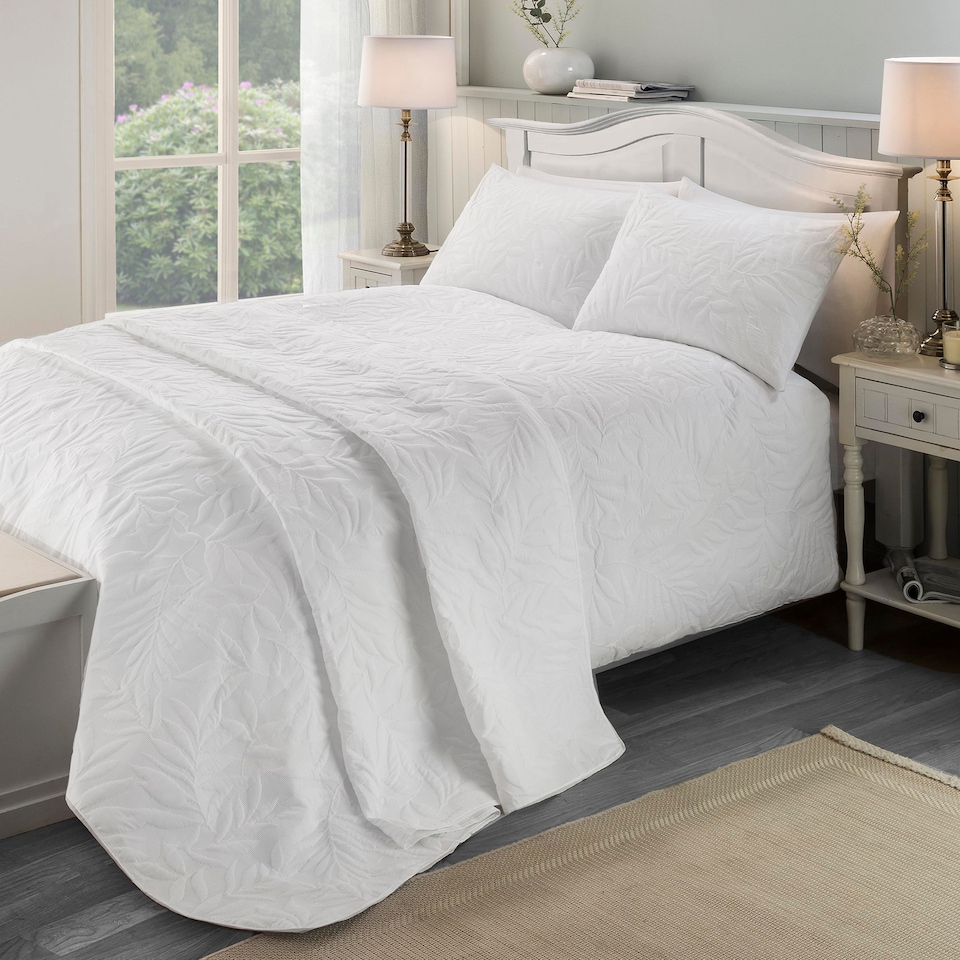 image 1 of Serene Luana Duvet Cover Set White