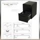 image 5 of Vinsetto 3 Drawer Modern Steel Filing Cabinet w/ 4 Wheels Lock Pencil Box Black