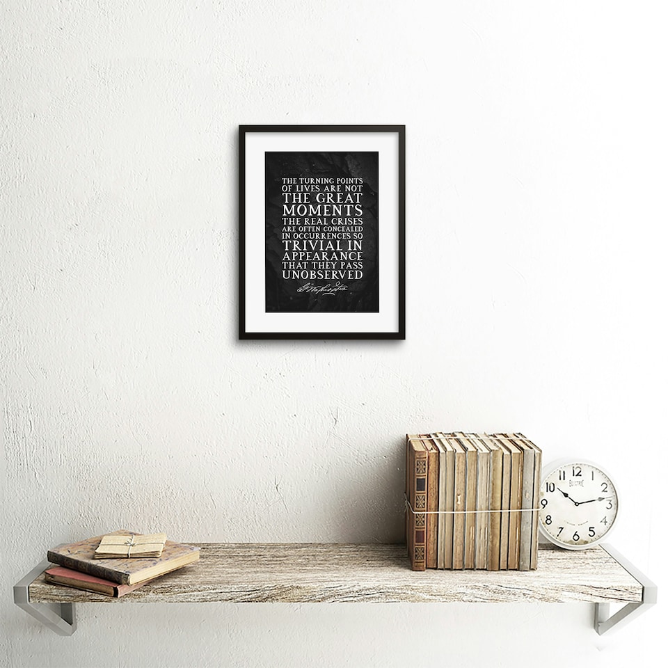 image 1 of Slate Quote George Washington Great Moments 9x7" Black Framed Wall Art Print