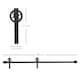 image 5 of HOMCOM 6.6ft Sliding Wood Barn Door Hardware Kits Track Industrial Style A Set Black