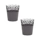 image 1 of Mini Plastic Flower Planter Pots - 128x113x113 cm | Grey | Grey & Set of 2 | 2