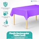 image 4 of Disposable Plastic Table Cover, Table Liner - 54" x 72"