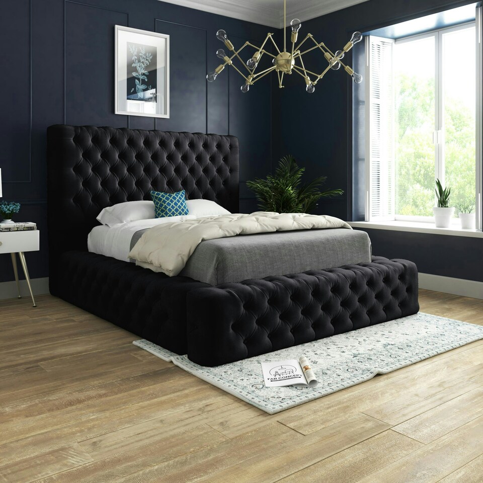 image 1 of Cambridge Bed - Small Double - 4ft - Black