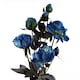 image 1 of 55cm Blue Peony Artificial Flowers Spray - 4 Flowers 3 Buds