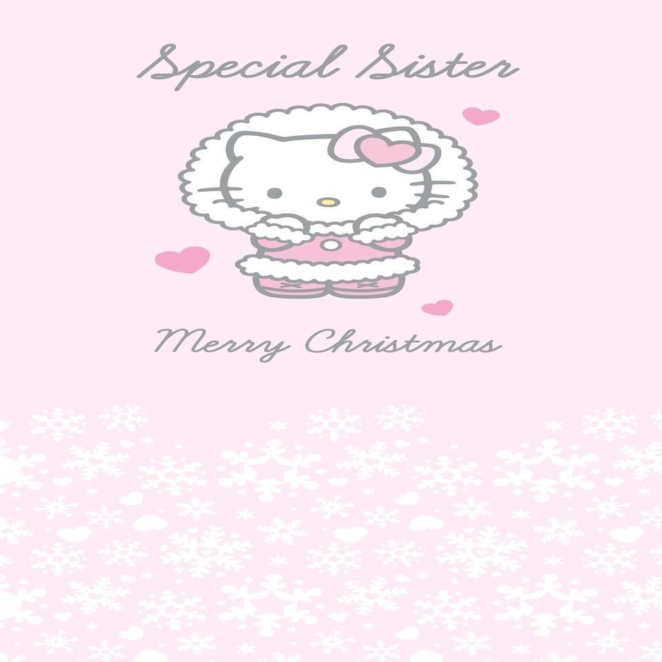 image 1 of Hello Kitty Sister Christmas Card