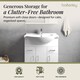 image 2 of Balterley 3 Door 2 Drawer Bathroom Vanity Basin Unit with Round Basin | White | Gloss White