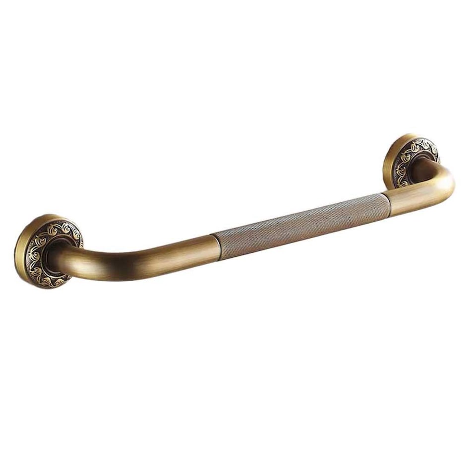 image 1 of Antique Bronze Brass Safety Support Grab Rail Bar Handle Straight 520mm