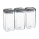image 1 of Argon Tableware Flip Lock Plastic Food Storage Containers - 1.2 Litre - Grey - Pack of 3