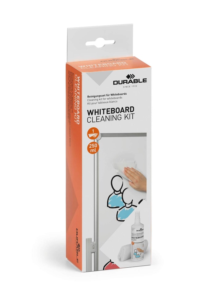 image 1 of Durable Streak-Free Whiteboard Cleaning Spray and Microfibre Cloth Kit | 250ml