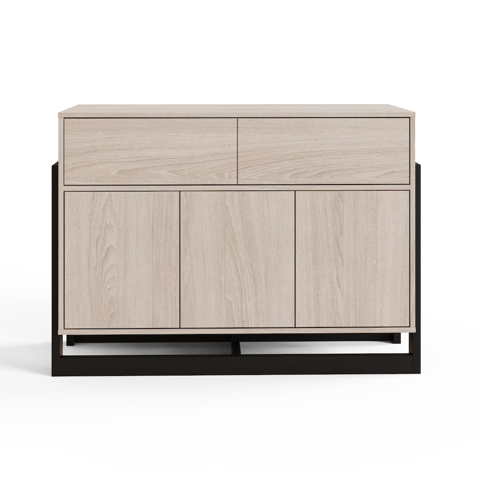 image 1 of Taite 3 Door 2 Drawer Sideboard | Brown | Oak