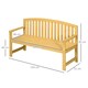 image 7 of Outsunny 2 Person Garden Bench Wooden Outdoor Furniture with Armrest Orange