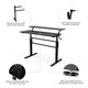 image 7 of COSTWAY 2-Tier Standing Computer Desk Sit to Stand Black Black