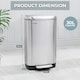 image 2 of Stainless Steel Rectangular Pedal Bin With Soft Close Lid Silver Waste Bin - 30L Silver