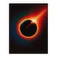 image 3 of Total Solar Eclipse Orange Ring Fire Black Framed Wall Art Print A4