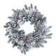 image 1 of Charles Bentley Indoor Outdoor 60cm Pre-Lit Red Berry & Pinecone Snowy Wreath