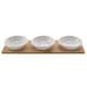 image 2 of Hestia Set Of 3 Snack Bowls On A Wooden Tray