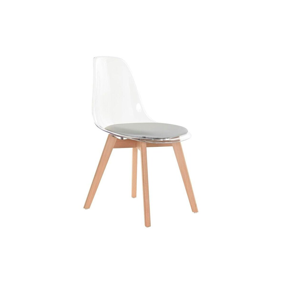 image 1 of Dining Chair DKD Home Decor Grey Wood Polycarbonate 54 x 47 x 81 cm Grey